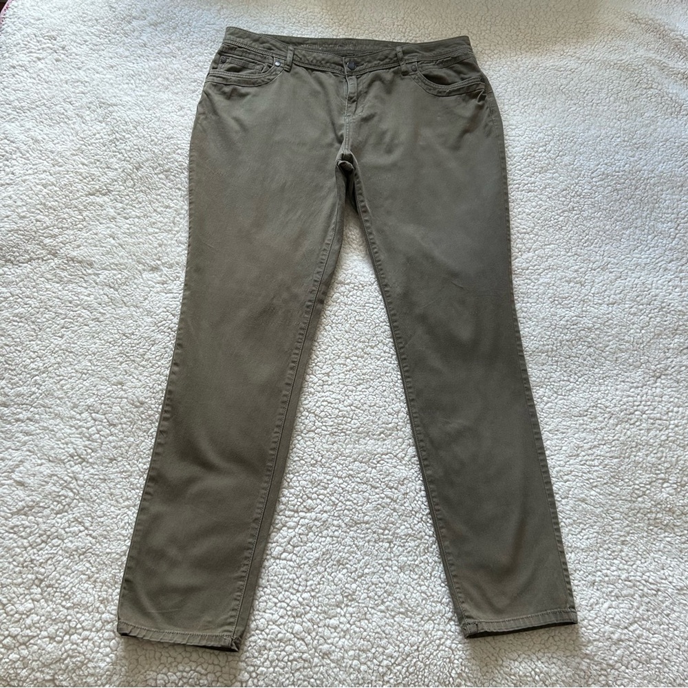 Simply Vera Vera Wang Olive Green Straight-Leg Pants